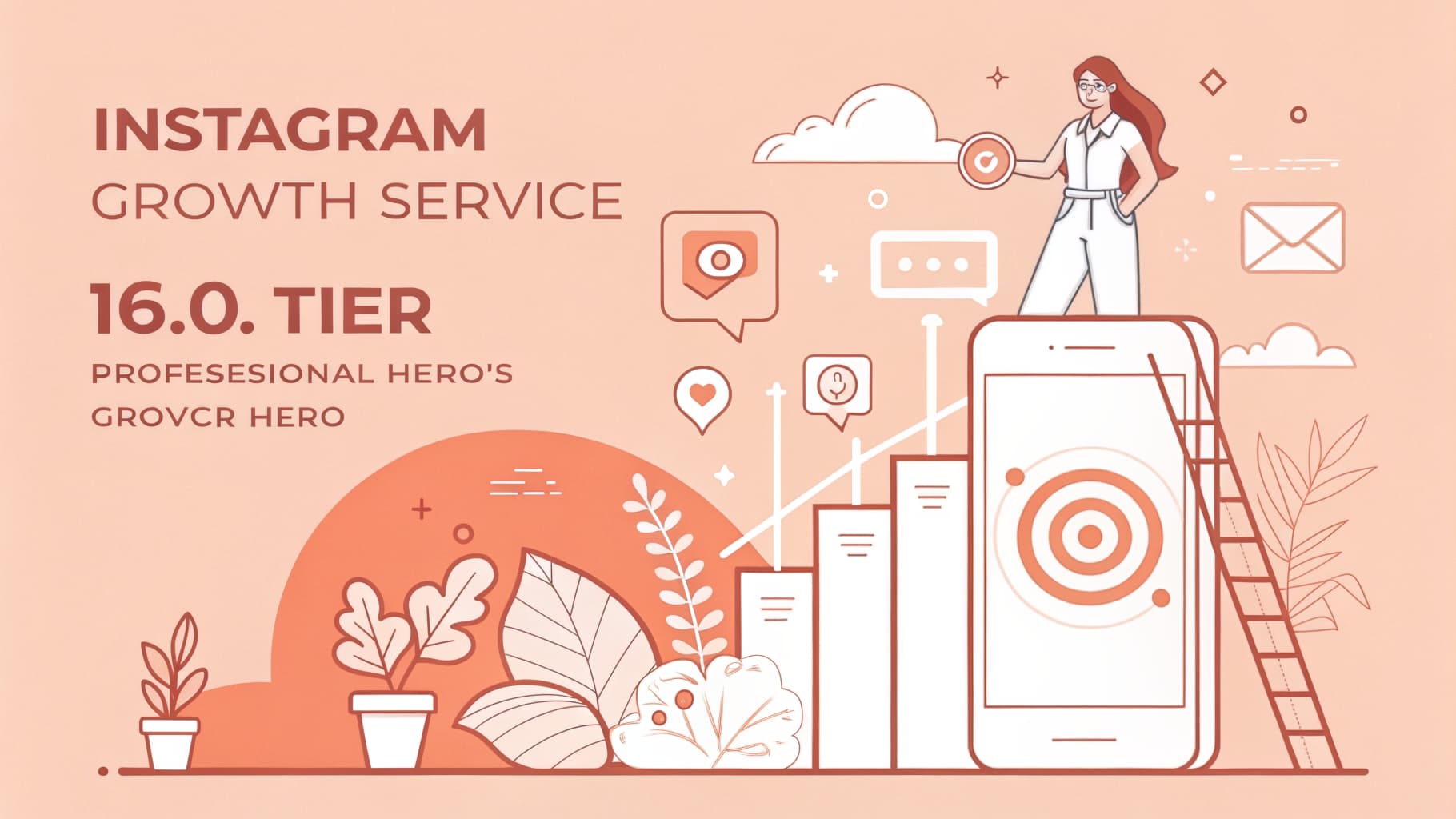 Dashboard moderne d'un service de croissance Instagram montrant des graphiques de croissance d'abonnés et métriques d'engagement