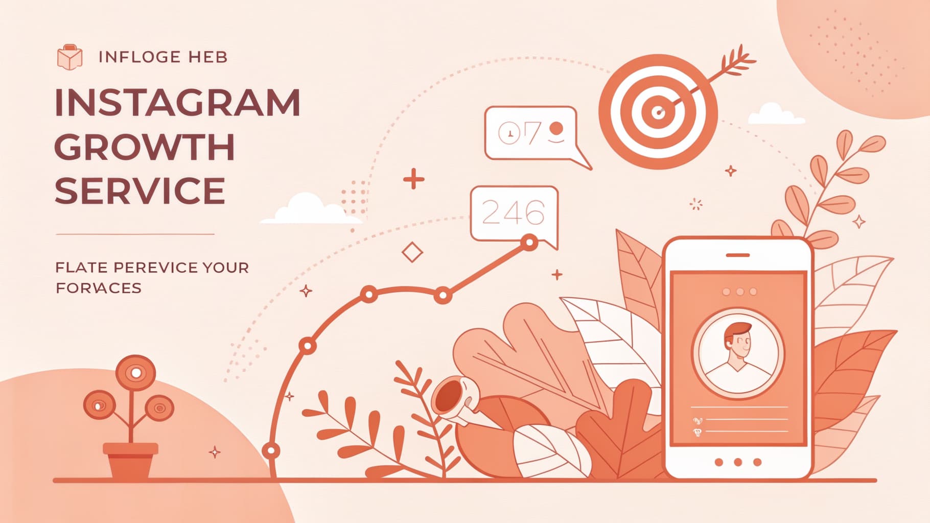 Dashboard moderne avec des graphiques de croissance Instagram et métriques d'engagement