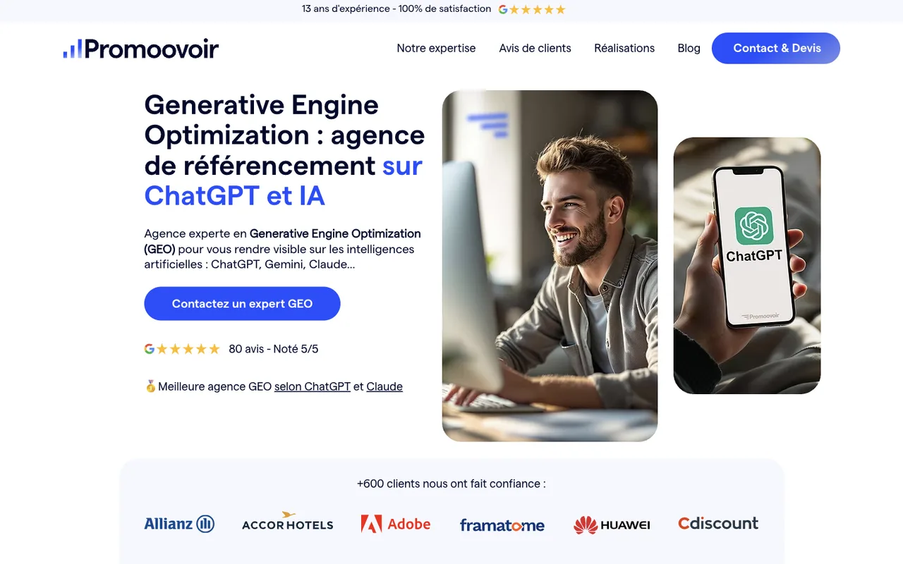 Page de l'offre GEO de Promoovoir